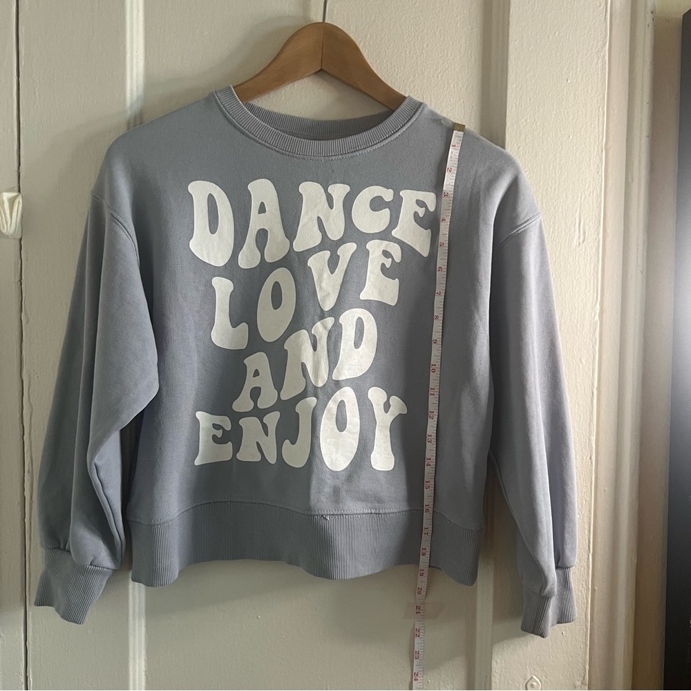 Zara| Kids Crew Neck Long Sleeve Sweatshirt Light Blue- Size 10 - Picture 6 of 7